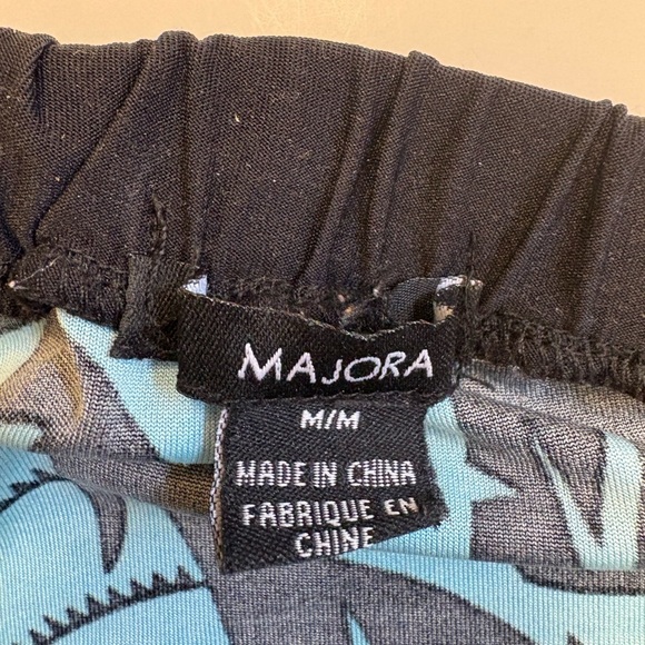 Majora maxi dress Blue & Black floral printed Backless stretchy women's Medium - Picture 9 of 10